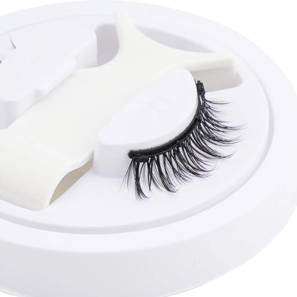 Reusable Magnetic Eyelashes 1 Pair Natural Curly Fluffy Magnetic False Eyelashes No Glue Needed Lashes Makeup with Tweezer Set