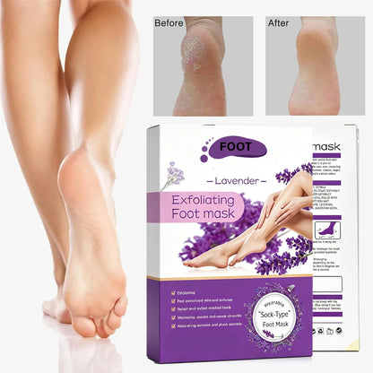 2 Pack Foot Peel Mask Exfoliator Peel Off Calluses Dead Skin Callus Remover Baby Soft Smooth Touch Feet Men Women