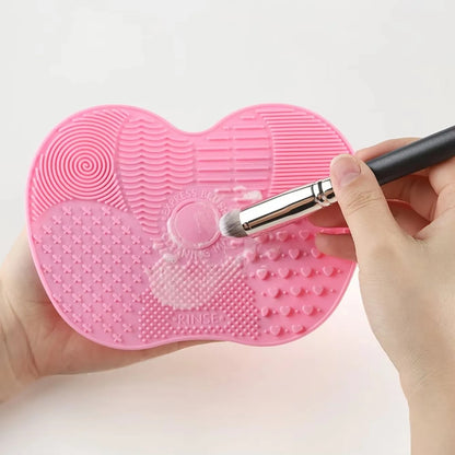 1/2/3Pcs Brush Cleaner Scrubbe Board Cosmetic Makeup Brush Washing Silicone Gel Cleaning Mat Foundation Makeup Brush Cleaner Pad