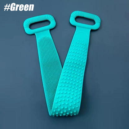 Body Silicone Brush Scrub Body Exfoliating Sponge Brush Bathroom Shower Back Brush Bath Scrub Clean Tool Stain Removal Bath Belt