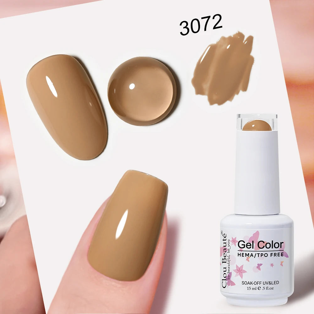 Clou Beaute 15ml Nail Gel Polish Vernis Semi Permanent UV Soak off Varnish Tpo Free Nail Polish Nail Art Gel Lacquer