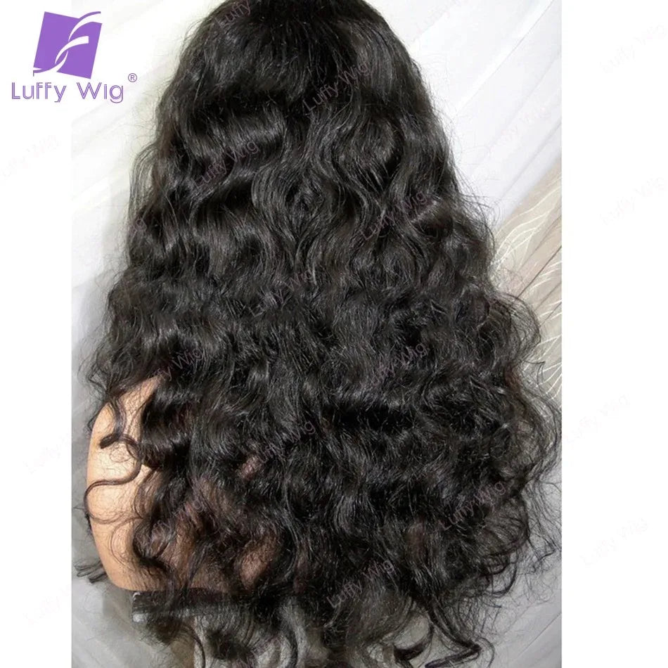 5x5 PU Silk Scalp Top Lace Front Wig Loose Wave Human Hair Brazilian Remy Curly 5x5 Closure PU Fake Scalp Plucked 200% For Women