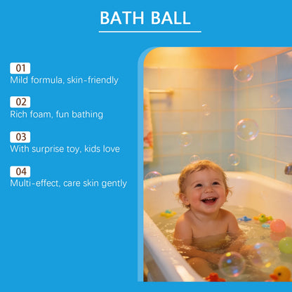 Kids Bath Bombs Balls Deep Cleaning Moisturizing Refreshing Skin Stress Relief Easy to Rinse Non-irritating Sea Salt Bath Bombs