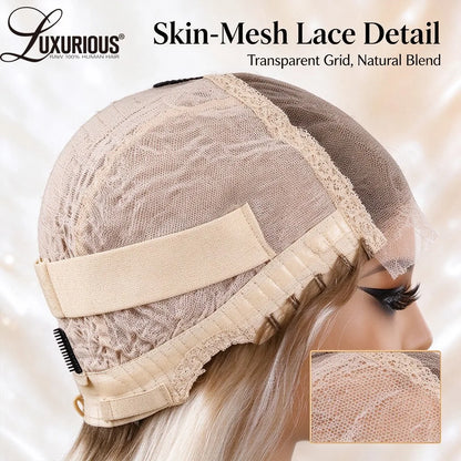 Luxurious Glueless Short Bob Human Hair Wig 5x7 Closure Transparent Lace Wigs For Women 13x4 Lace Front Platinum Blonde Bob Wig