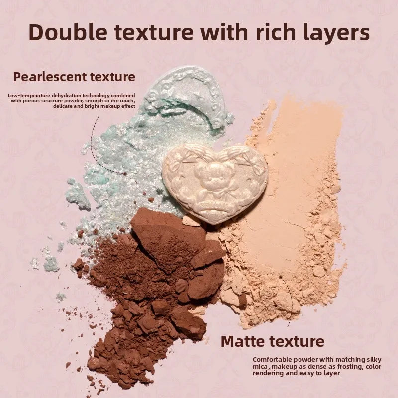 Flowerknows SWEETIE BEAR Eyeshadow Glitter High Pigmented Eye Makeup Palette Eye Shadows Long Lasting Matte Shimmer Gift Kit