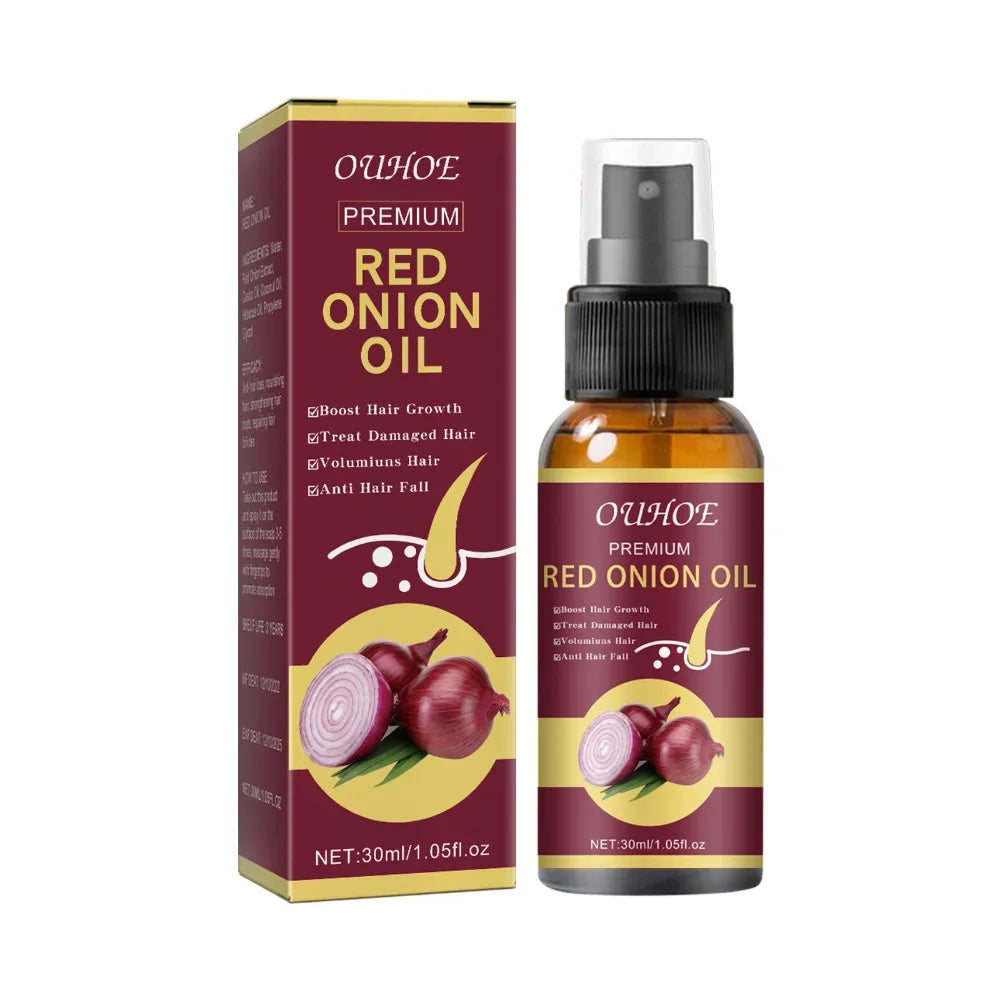 30ml Onion Black Seed Hair Oil Spray for Natural Hair Care and Growth Prevent Hair Loss Biotin Fast  Growth