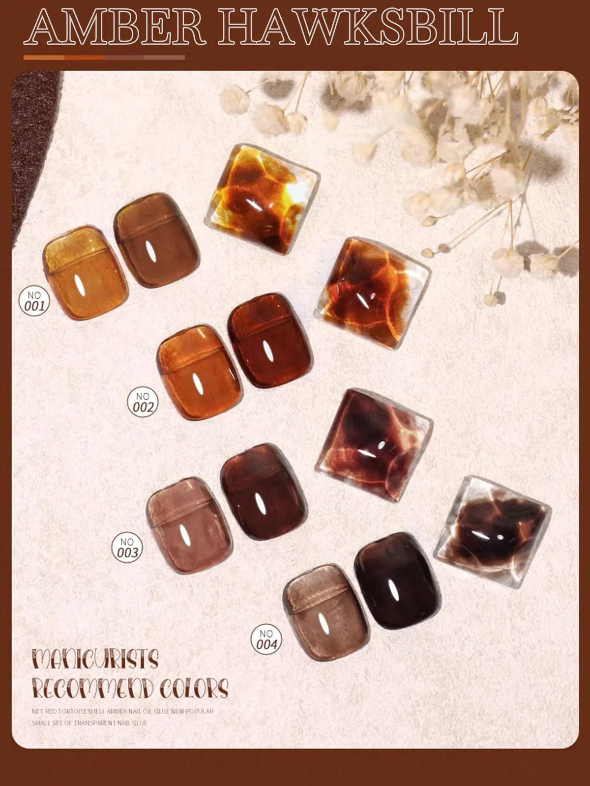 10ML 1-9pcs Hot Selling Water Blurred Clear Brown Nails Jelly Nail Polish Whitening Leopard Nails Black Green Nails