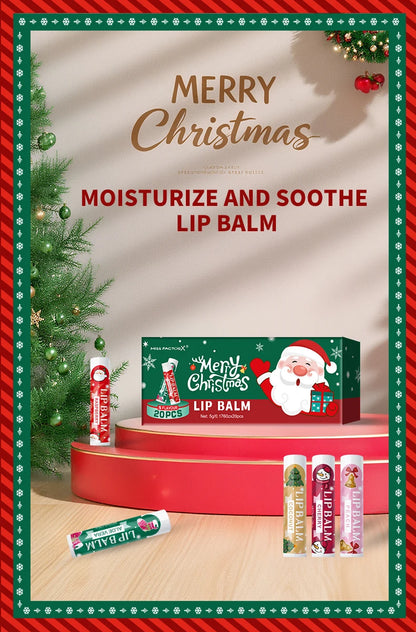 20 pieces/box Christmas lipstick Set Christmas Socks Filler Christmas Gift Long lasting Moisturizing Gloss Non greasy -5 flavors