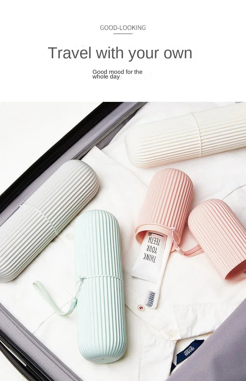 1/2pcs Portable Toothbrush Cup Bathroom Toothpaste Holder Storage Case Box Organizer Travel Toiletries Storage Cup