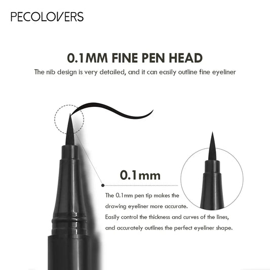 1PC Evenly Colored, Pigmented Liquid Eyeliner, Waterproof, Long-lasting, Slim Pen Tip, Black & Brown Eyeliner, Christmas Gift