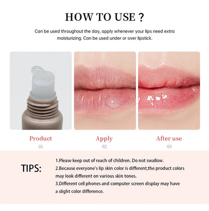 5 Colors Hydrating Lip Stain Lip Balm Plumping Lip Oil Glossy Lip Glaze Stick Moisturizing Lip Cosmetic Christmas Gift For Women