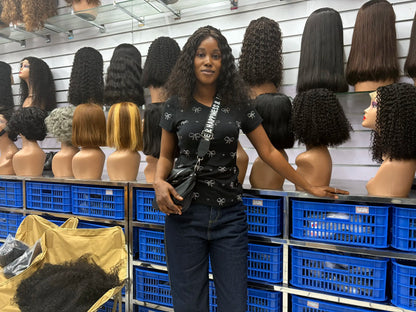 Brazilian Hair 13x4 HD Lace Frontal Wig Deep Wave Curly Remy Human Hair Deep Water Wave 4x4 Lace Front Wig Natural Color