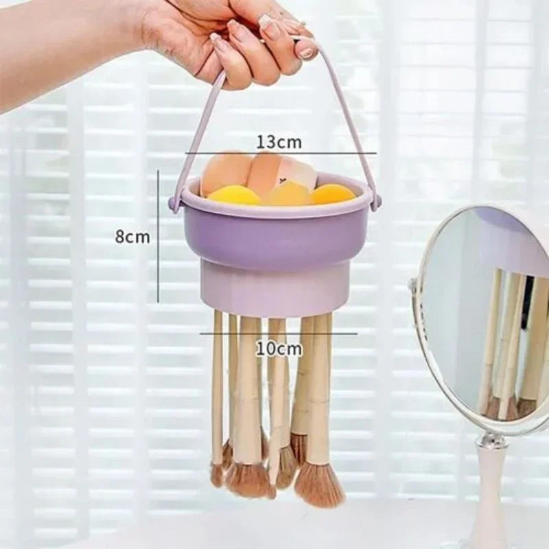 1pc Silicone Makeup Brush Cleaner Mat & Drying Rack Cosmetic Brush Cleaning & Air Dry Tool Beauty Tool Organizer Kit Wholesale