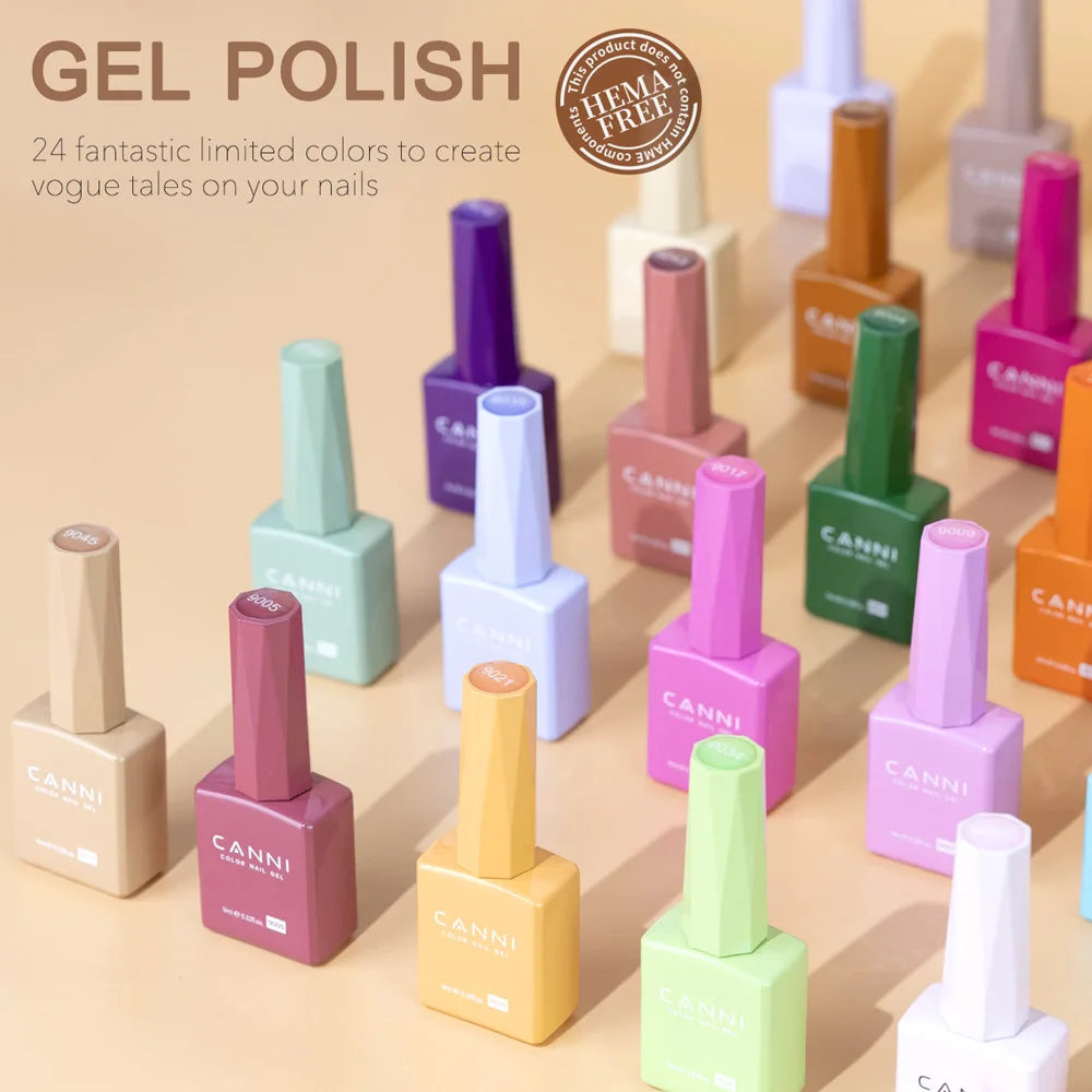 CANNI Gel Nail Polish TPO/HEMA FREE Gorgeous Christmas Red Color Winter Nails Full Coverage Soak Off UV LED Semi Permanent Gel