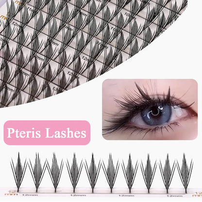 New Fashion Shiny Comic Spire Eyelash Extension Holographic Manga False Eyelashes Tinsel Anime Lashes For Christmas Party Makeup