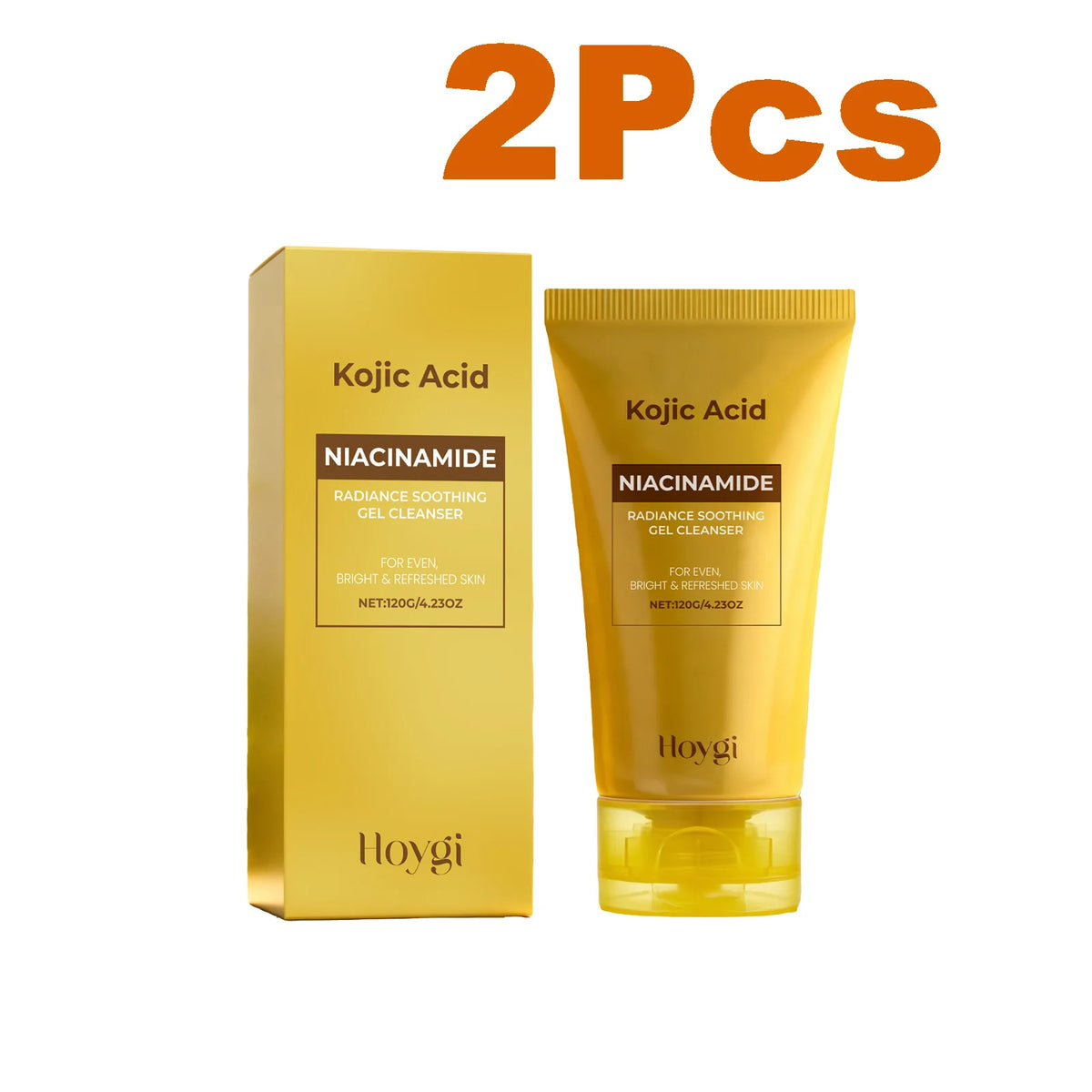 Kojic Acid & Niacinamide Face Wash Brightening Facial Cleanser for Dark Spots & Glowing Skin Evens Skin Tone Acne Scar Care