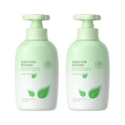 RUYI Chlorophyll Amino Acid Facial Cleanser Milk Blackhead Reduction Control Oil Shrinking Pores Gental Face Cleansing Foam 300g