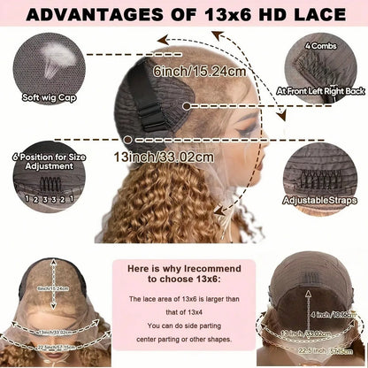 27 Honey Blonde Wig Human Hair 13x6 Hd Lace Frontal Wig Deey Wave Lace Front Wig 13x4 Honey Blonde Human Hair Wigs  250 Density