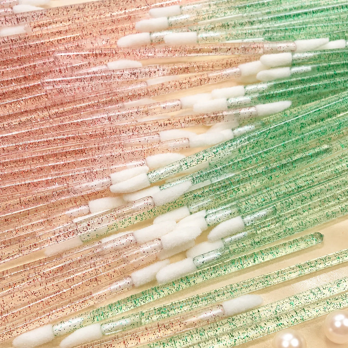 CNK 50 Pcs Disposable Lip Brush Individual Lash Removing Cleaning Mascara Applicator Makeup Brushes For Eyelash Extension Tools