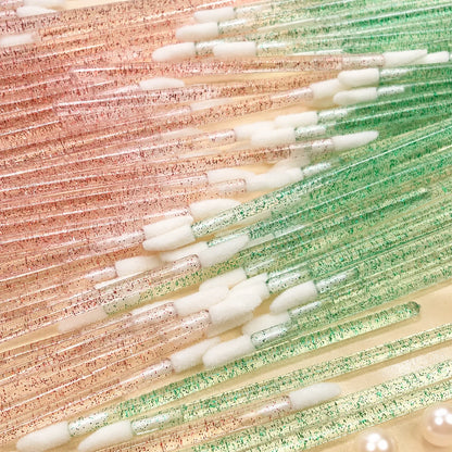 CNK 50 Pcs Disposable Lip Brush Individual Lash Removing Cleaning Mascara Applicator Makeup Brushes For Eyelash Extension Tools