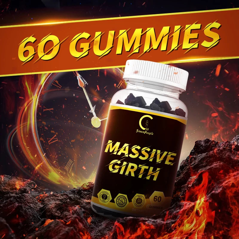 GPGP Greenpeople 60pcs TribulusTerrestris Extract Massive Girth Gummies for Men LONG-LASTING VITALITY EVFRY DAY