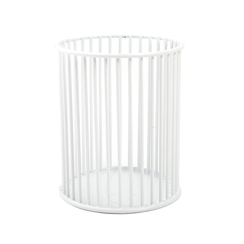 【M】Nordic Hollow Out Makeup Brush Holder Organizer Cylindrical Practical Pen Holder Portable Cosmetic Organizer Bucket