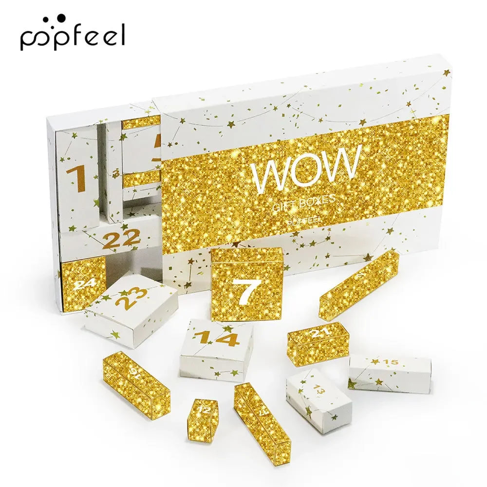 Advent Calendar 24Days Beauty Makeup Kit 24pcs/Set Christmas Countdown Calendar Mystery Holiday Gift Box For Women Cosmetics
