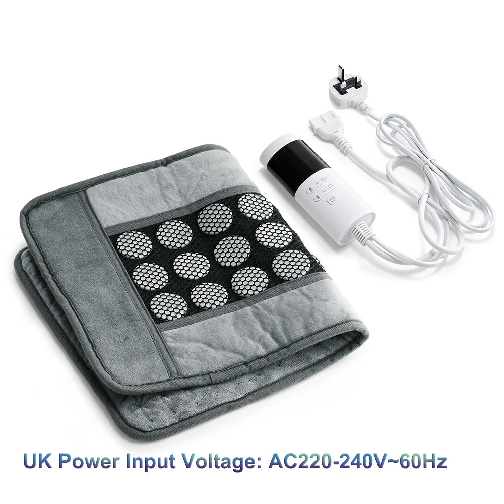 Jade Heating Pad for Period Comfort, Warm Belly Wrap with 27 Natural Jade Stones, 9 Heat Levels, 4 Timers, Washable Mat