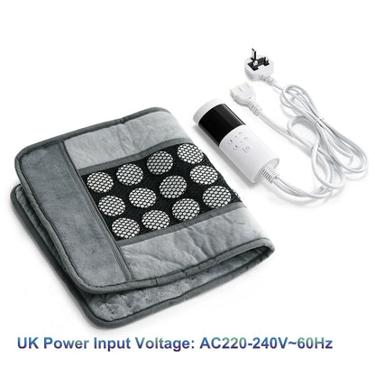 Jade Heating Pad for Period Comfort, Warm Belly Wrap with 27 Natural Jade Stones, 9 Heat Levels, 4 Timers, Washable Mat