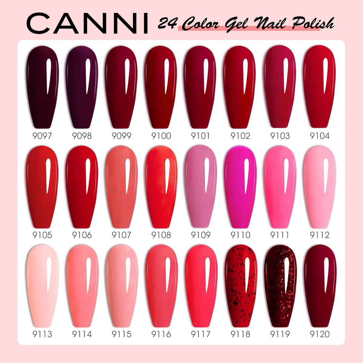 CANNI 9ML Kit Nail Gel Polish HEMA/TPO FREE Full Coverage 30pcs Color Gel Pigment Professional Nail Art Long-lasting Gel Varnish