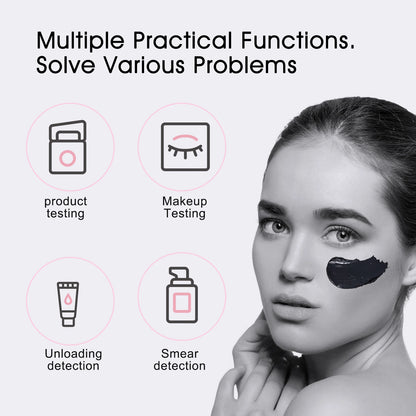 UV Mirror for Sunscreen Test Camera,Sun Protection Visualization Travel Makeup Mirror，with LED Light Compact Hand Mirror