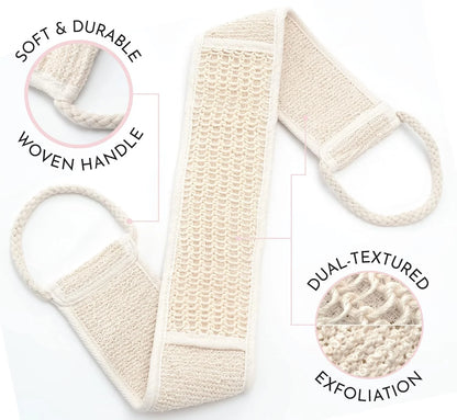1/2pcs Natural Soft Exfoliating Loofah Bath Shower Unisex Massage Spa Scrubber Sponge Back Strap Body Skin Health Cleaning Brush