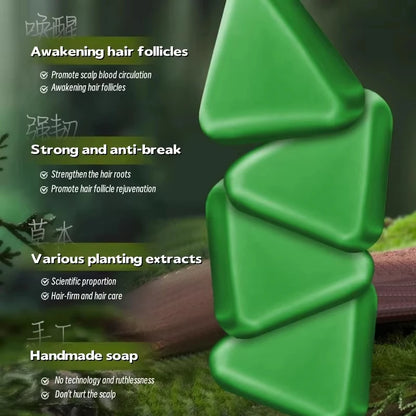 Handmade solid shampoo soap (Orchidaceae Usman Grass)nourishes hair,controls oil,refreshes, fluffins, and soothes hair follicles
