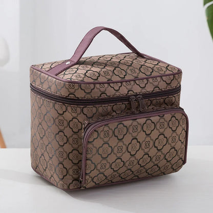 Brand Design New Large Capacity Flower Cosmetic Bag Zipper Cosmetic Box Storage Organizers Travel Toiletry Makeup Bag SZL806