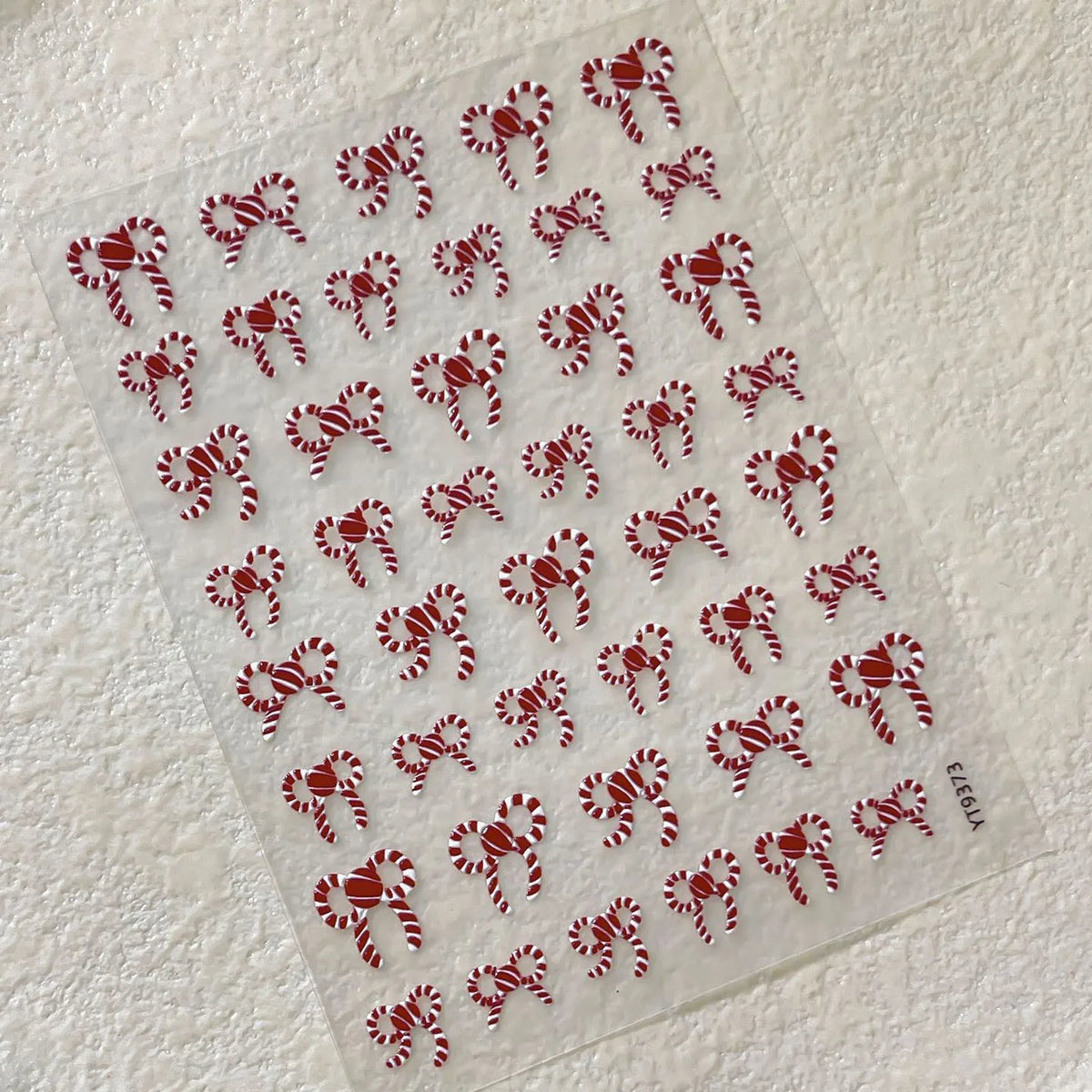 2026 New 5D Embossed Garland/Christmas Tree Nail Stickers White Snowflakes Bow Star Nail Decals Self-Adhesive Xmas Nail Decor