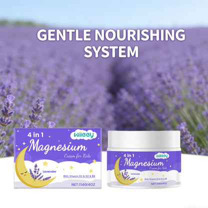 Lavender Body Magnesium Cream for Kids Soothing Muscle Anti Itching Redness No Fragrance Lotion Moisture Lock Infant Skin Care