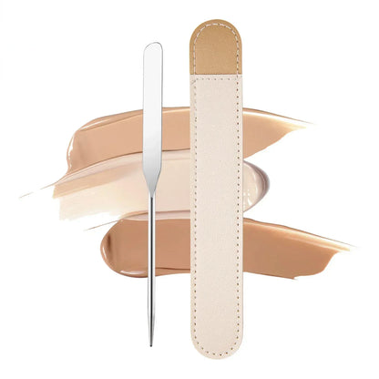 1/2/3Pcs Spatula and Stainless Steel Mixing Palette,Nail Art And Cosmetic Mixing Tool For Foundation,Makeup Artist Mixing Tools