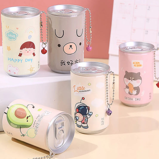 30 Pcs Canned Wet Wipes Portable Children Barreled Cleaning Cloths Creative Cartoon Cute Bucket Wipes With Small Bell Chain