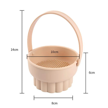 1PC Silicone Washing Bowl Makeup Brush Cleaning Box Make-up Egg Drying Tool Set Powder Puff Washer Sponge Storage Artifact