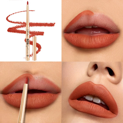 ZaiDoc 3 Colors Lip Liner Pencil Set Long Lasting Waterproof Smudge Proof Smooth Lip Pencil Natural Finish Daily Makeup