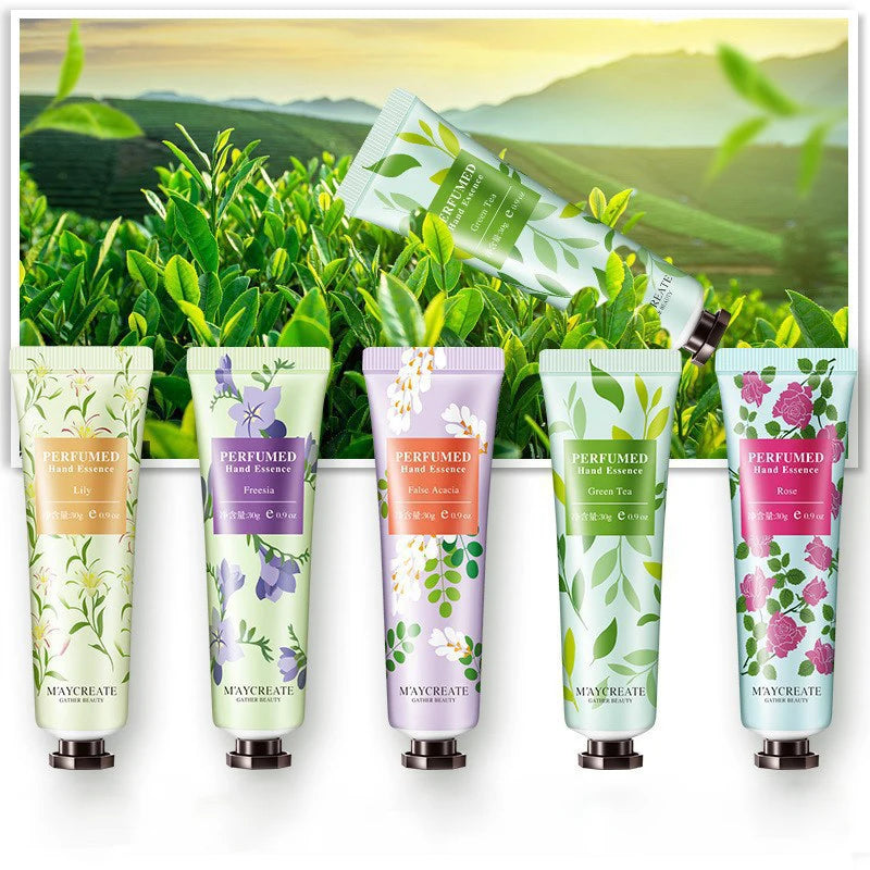 Fruity Flowery Hand Cream Sets Moisturizing Nourishing Anti-aging Repairing Hands Care Beauty Whitening Hands Creams Kit