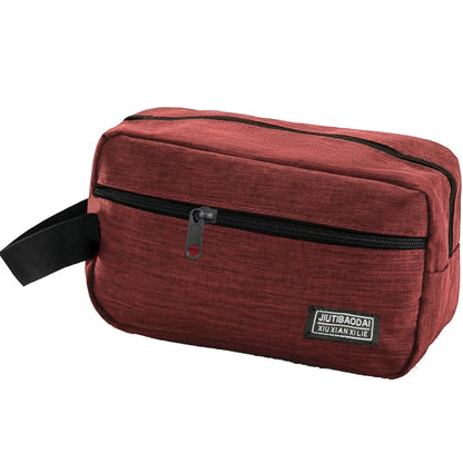 Durable Oxford Makeup Storage Pouch Waterproof Hand‑held Travel Toiletry Bag Multi‑pocket Cosmetic Organizer For Trip
