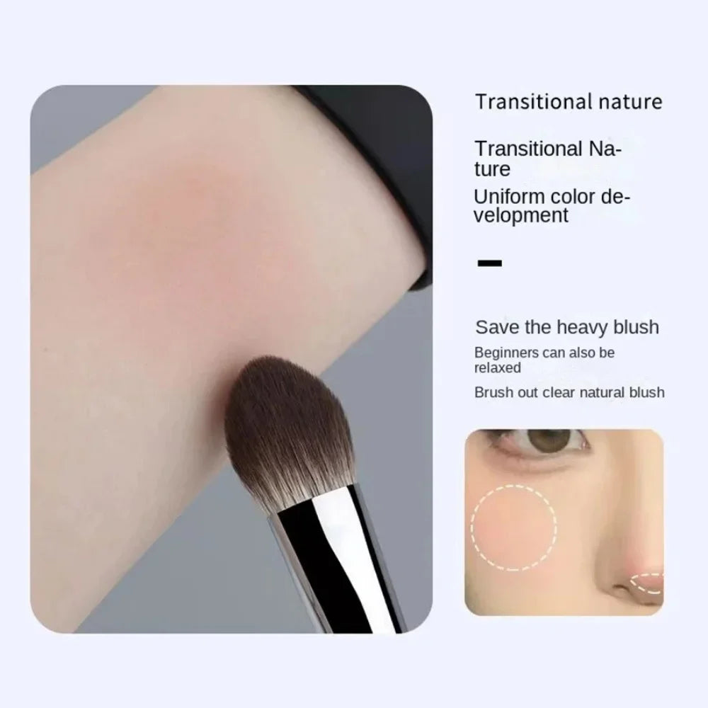 1/2Pcs Mini Peach Heart Blush Brush Small Flat Precise Face Brush Multi Use For Powder Cream Liquid Blush Beauty Makeup Tools