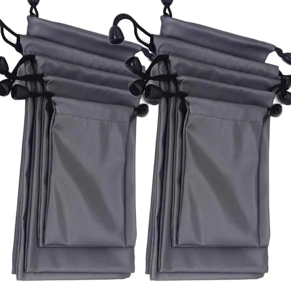 New Drawst Closure Drawstring Storage Pouch Portable Nylon Drawstring Bags Waterproof Black Makeup Bags Travel Storage