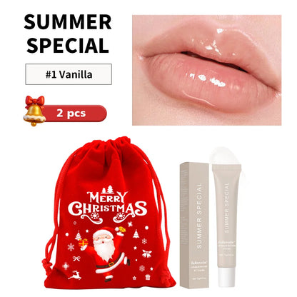 5 Colors Hydrating Lip Stain Lip Balm Plumping Lip Oil Glossy Lip Glaze Stick Moisturizing Lip Cosmetic Christmas Gift For Women