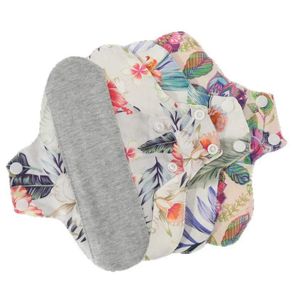 5Pcs Graphene Reusable Sanitary Pads 23CM Fast Absorbent Washable Sanitary Napkins Anti-Slip Leak Proof Nursing Pad for Women