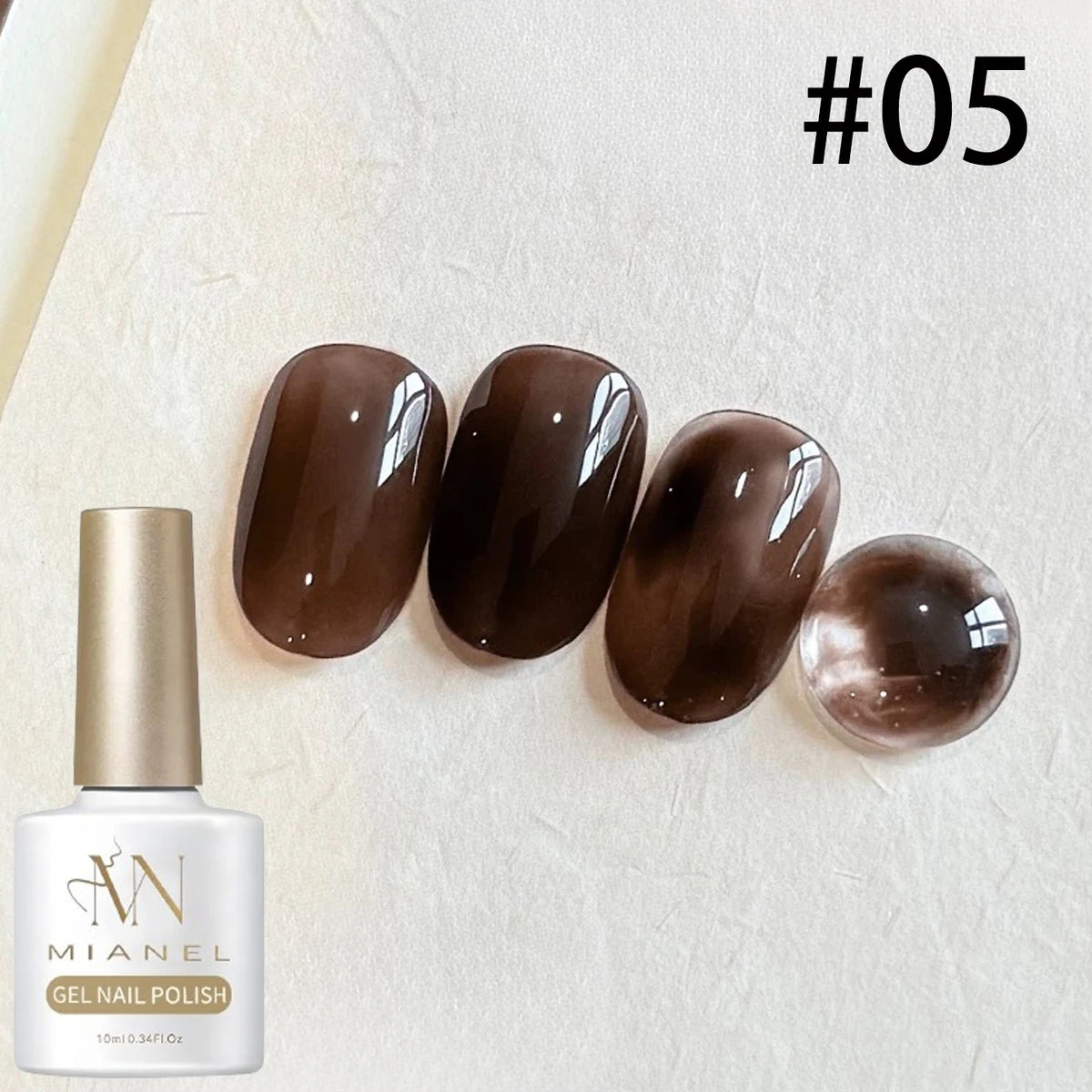 10ML 1-9pcs Hot Selling Water Blurred Clear Brown Nails Jelly Nail Polish Whitening Leopard Nails Black Green Nails