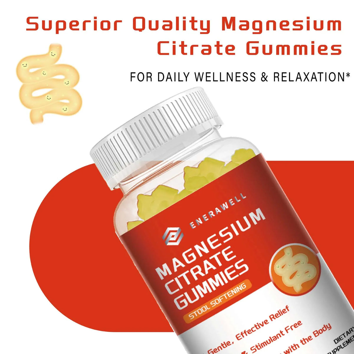 Magnesium Citrate Gummies - Promate Relaxation, Bone Health, Sleep, Heart Health, Nerves, Muscles, and Metabolism, 60 Gummy