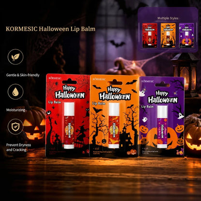 Halloween Theme Lip Balm Moisturizing And Non-sticky Lip Care Stick Fragrance nourishing Hand Cream Set Halloween Gifts