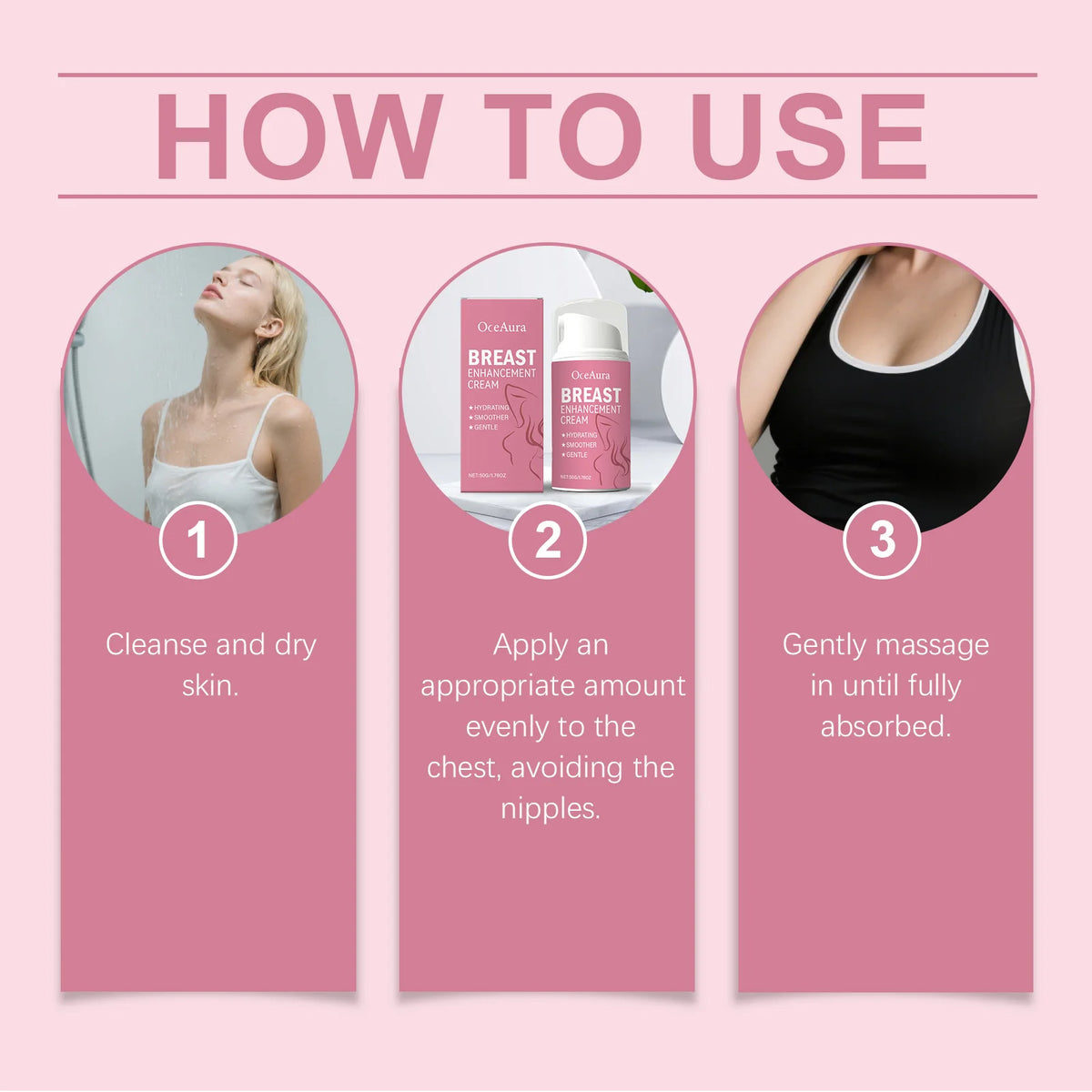 Bust Firming Cream with Retinol & Panthenol Lifting & Moisturizing Chest Treatment Improves Skin Elasticity & Hydration Night
